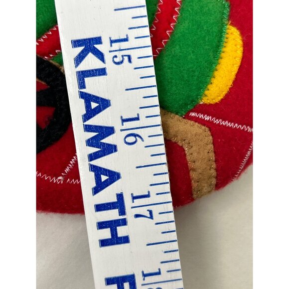 Christmas Holiday Train Embroidered Red & Green Felt Stocking 17" - Picture 5 of 6